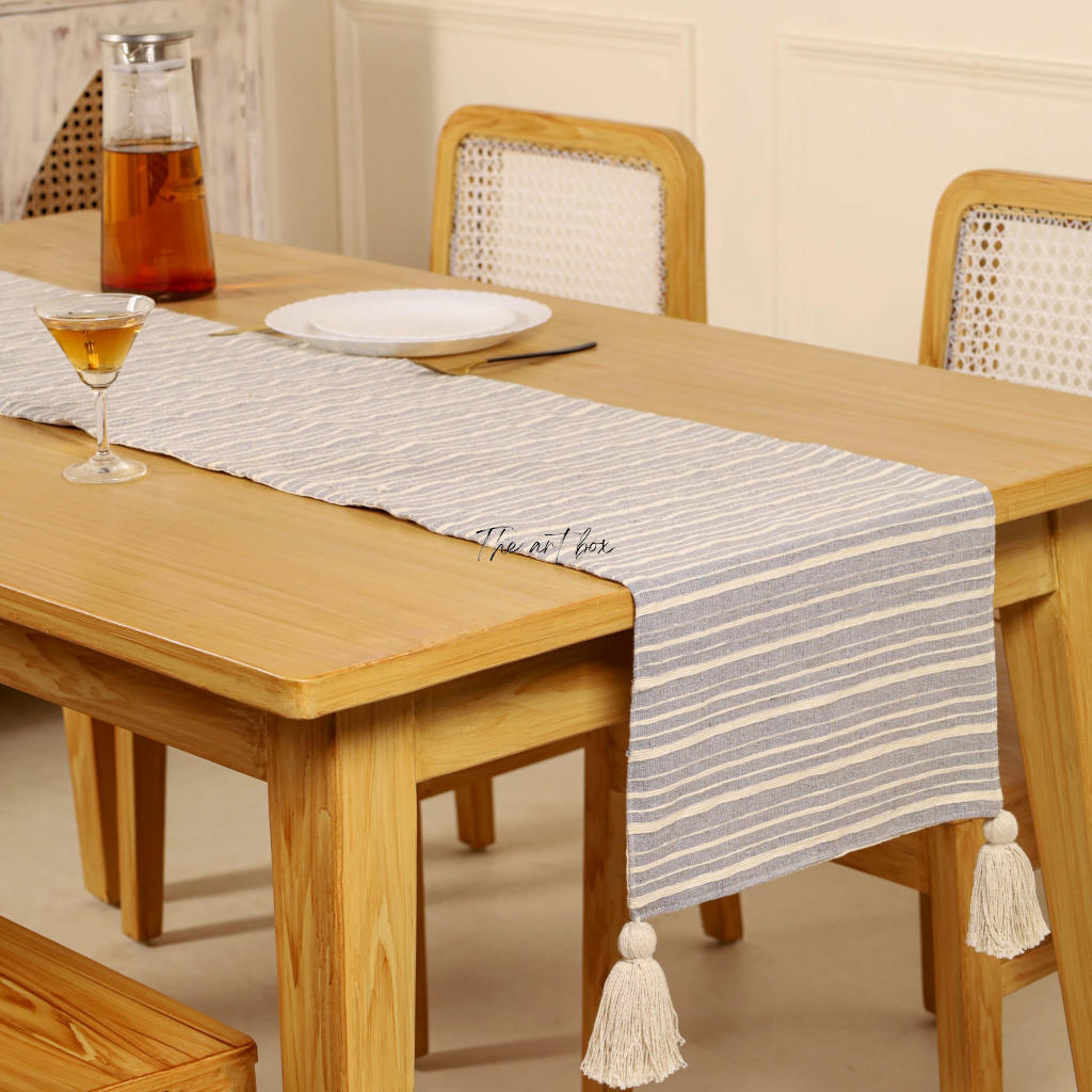 Striped Cotton Table Runner