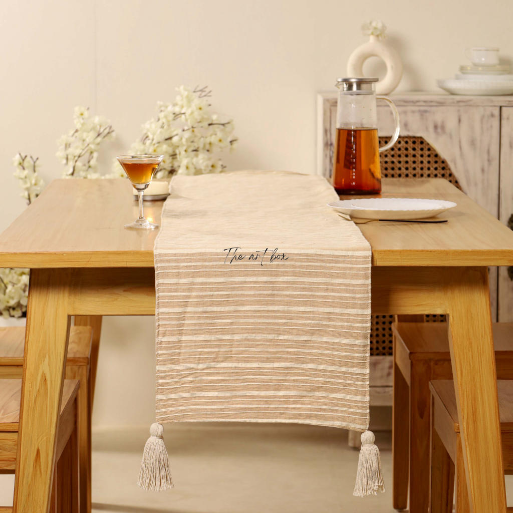 Striped Cotton Table Runner