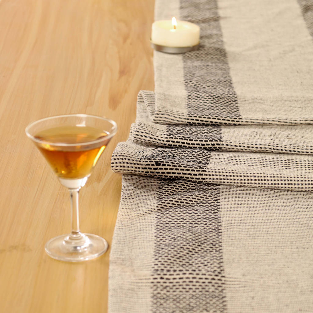 Striped Cotton Table Runner
