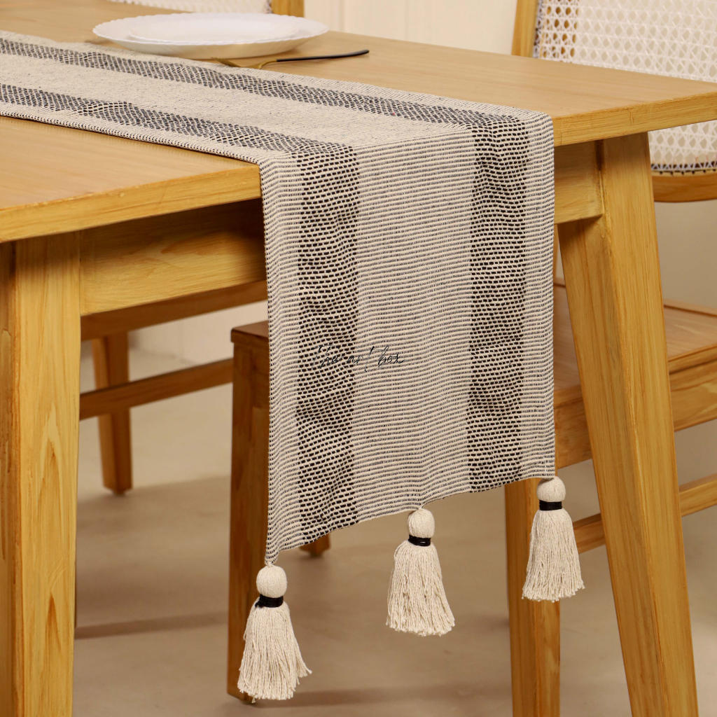 Striped Cotton Table Runner