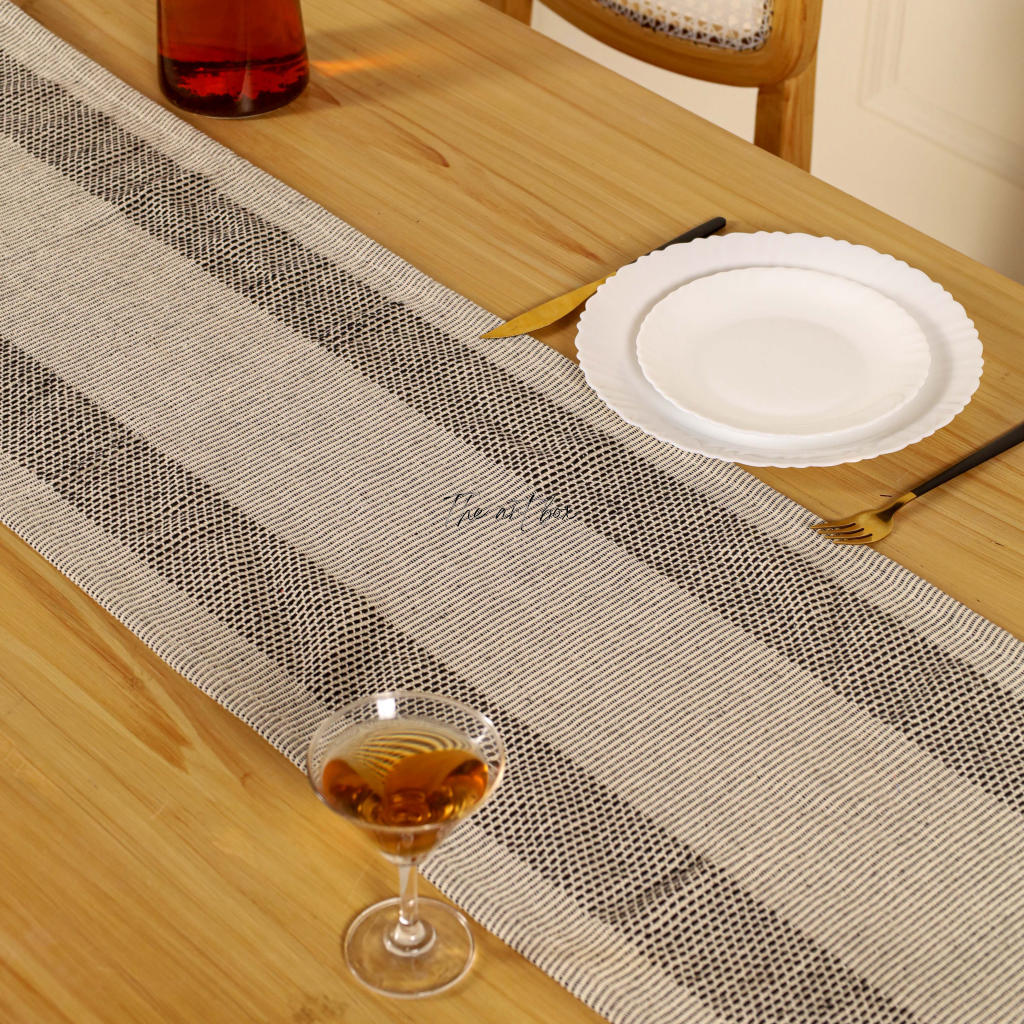 Striped Cotton Table Runner