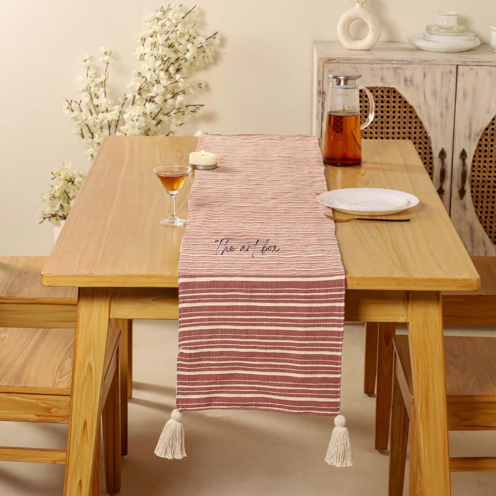 Striped Cotton Table Runner