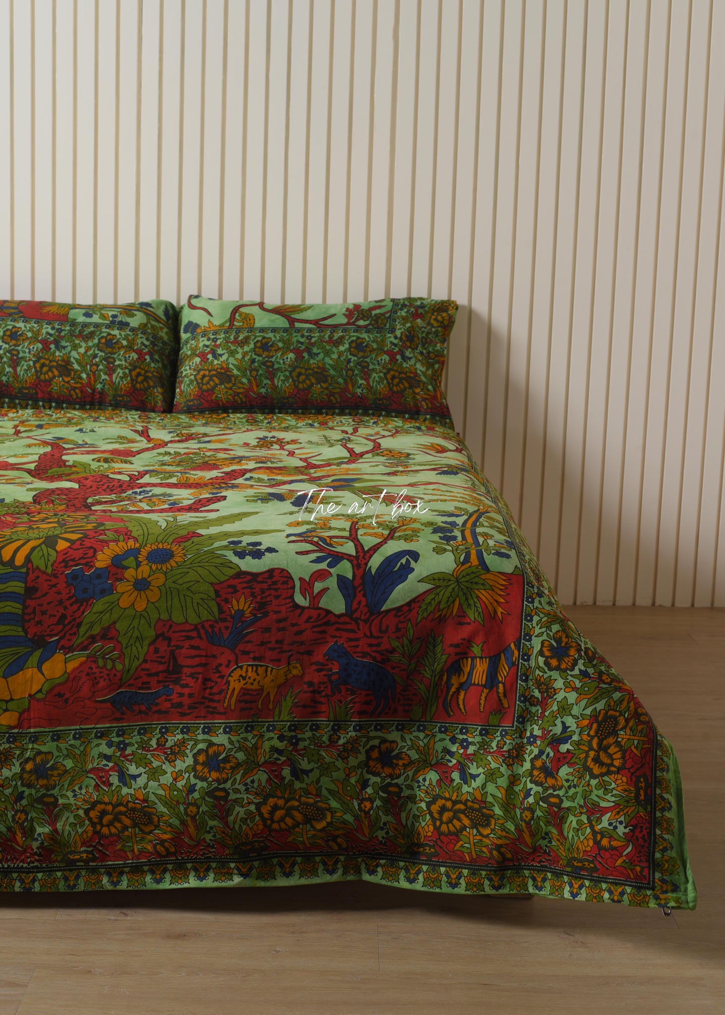 Green Tree of Life Mandala Duvet Covers with Pillow Covers