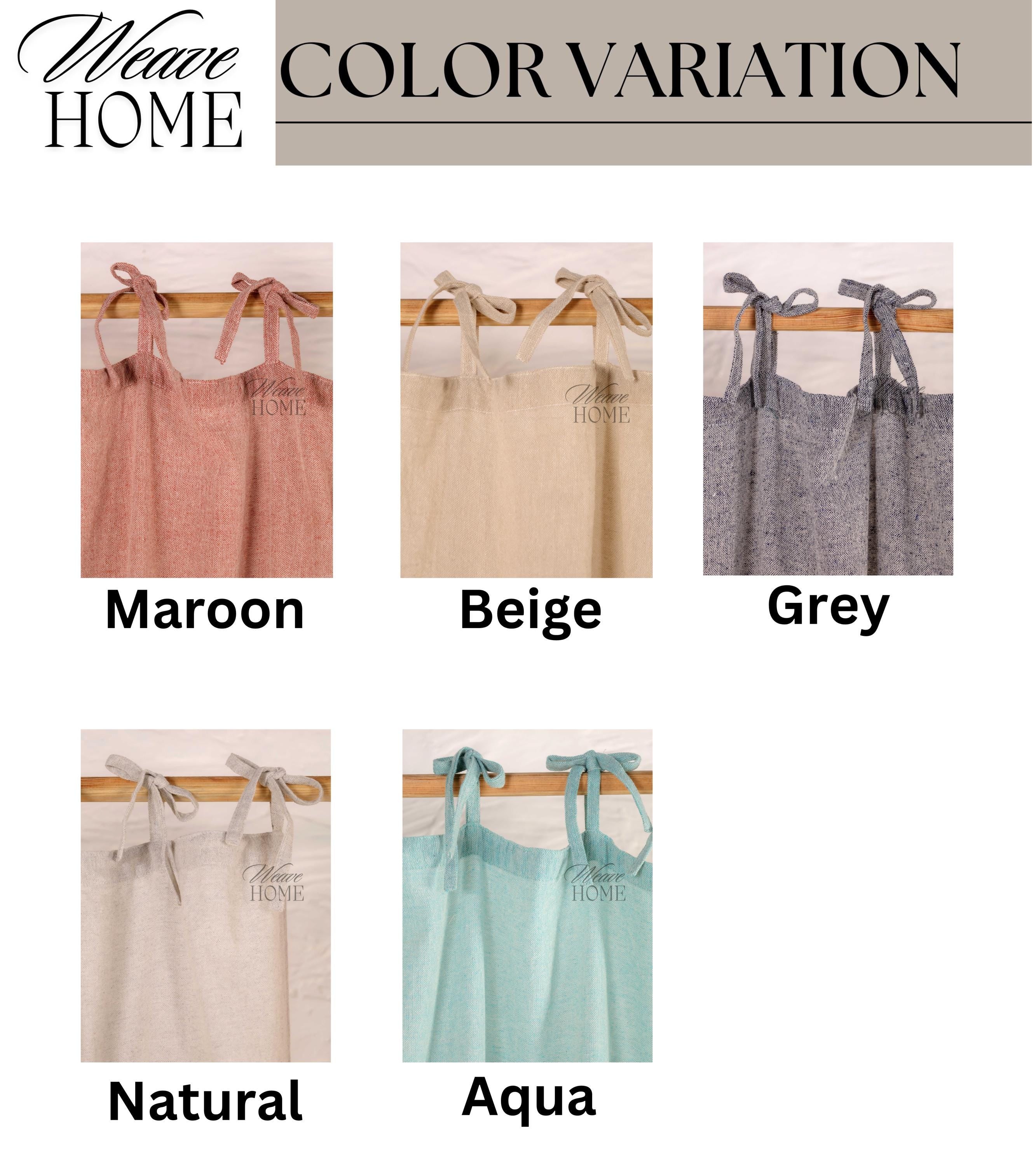 Valance Lace Curtain Door Window Ticking Drapery, Gauze Linen 2 Panel Set for Coffee Shops, Cabinet Gifts