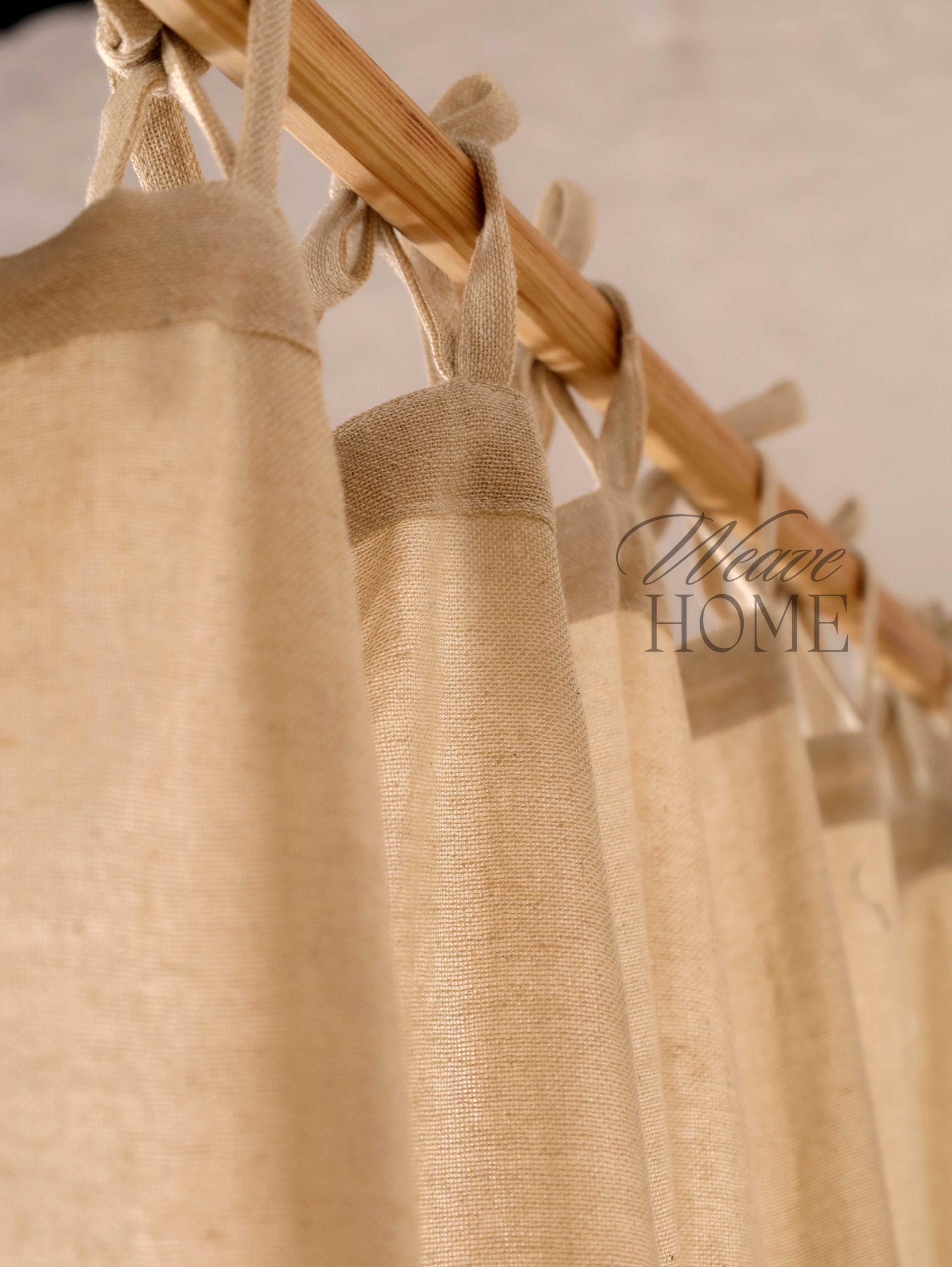 Valance Lace Curtain Door Window Ticking Drapery, Gauze Linen 2 Panel Set for Coffee Shops, Cabinet Gifts