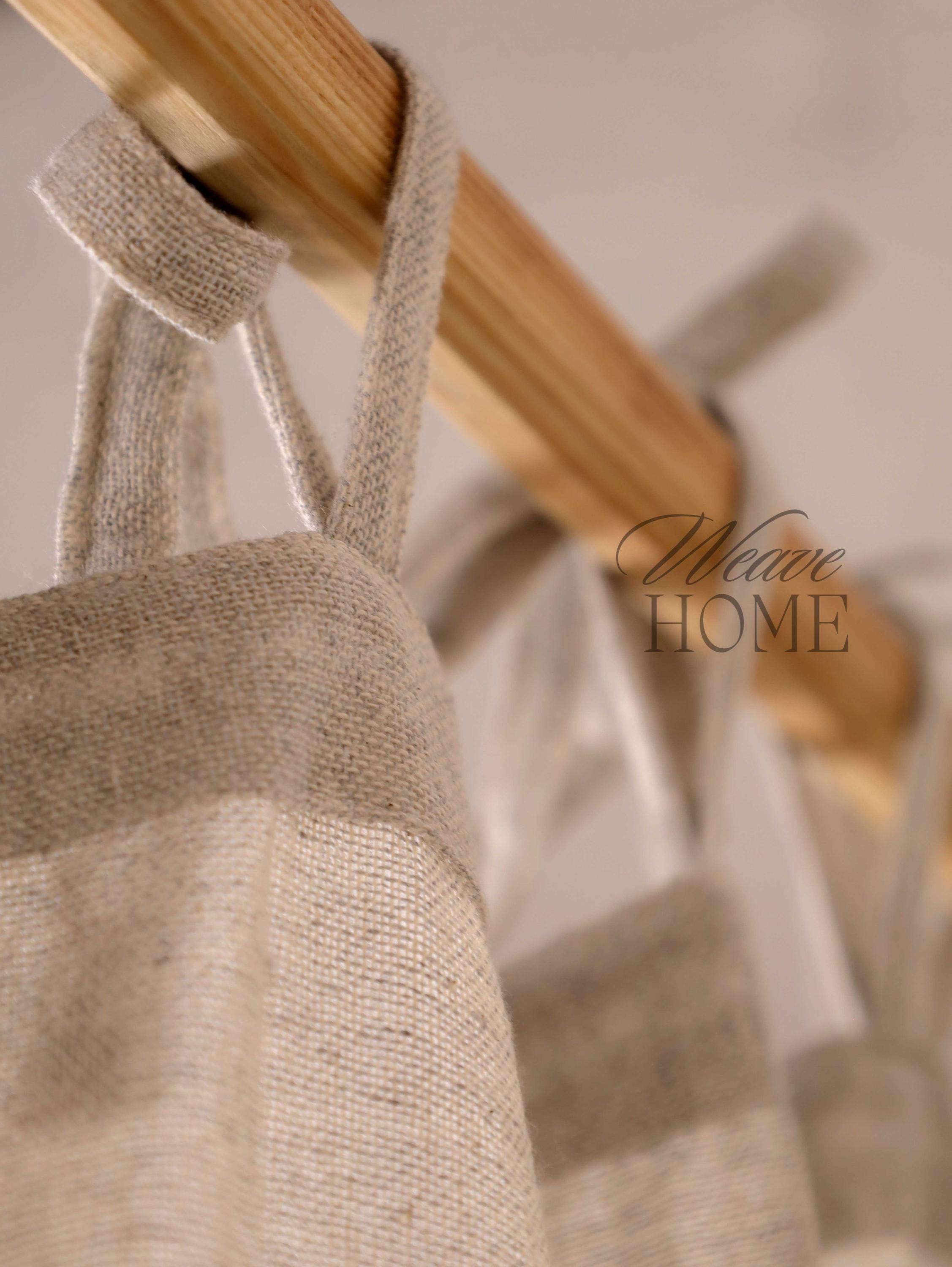 Lace Curtains door and Window Valance Drapery, Gauze Linen Fabric, Custom Size Bed Canopy Panels Set