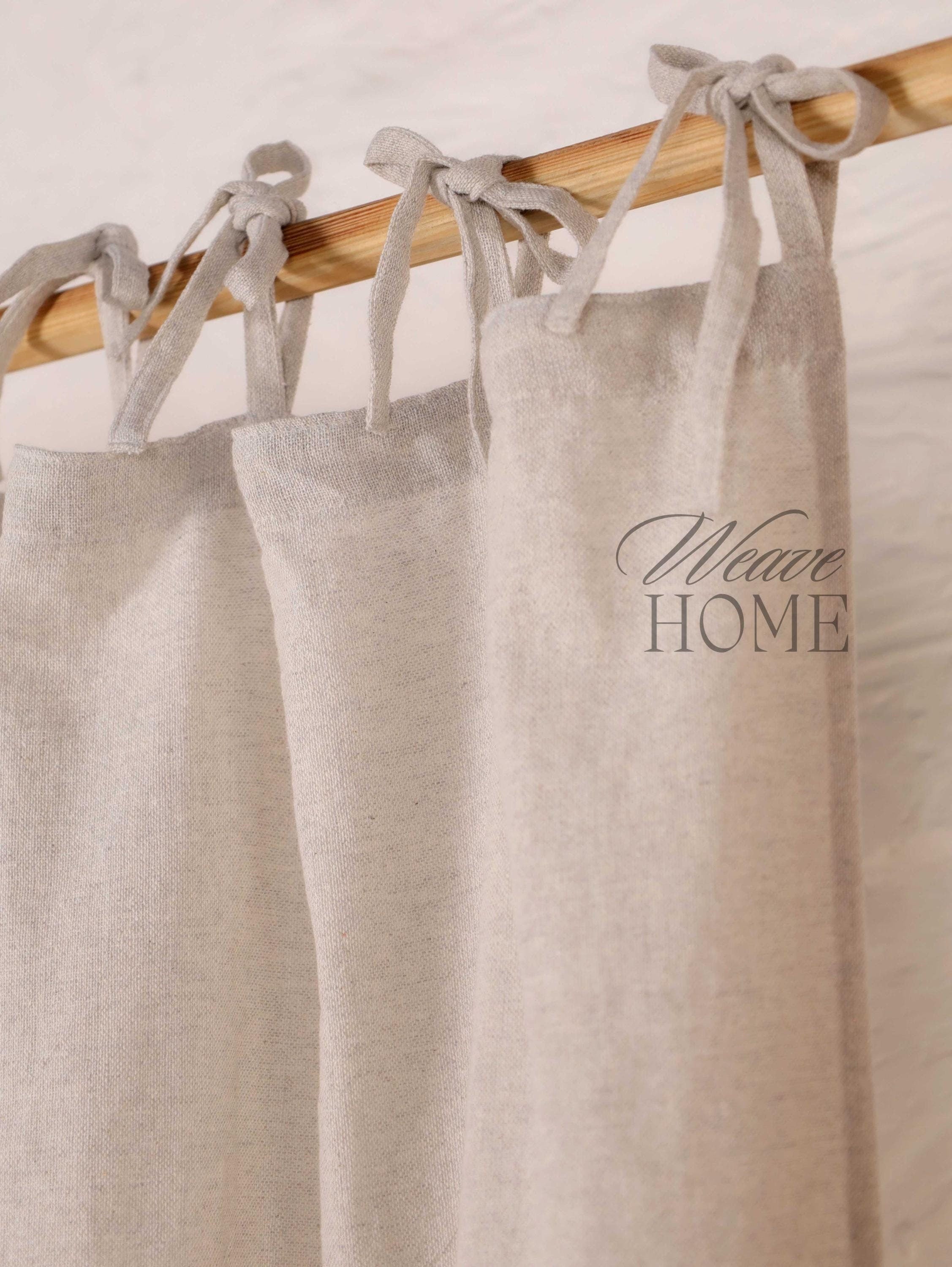 Lace Curtains door and Window Valance Drapery, Gauze Linen Fabric, Custom Size Bed Canopy Panels Set