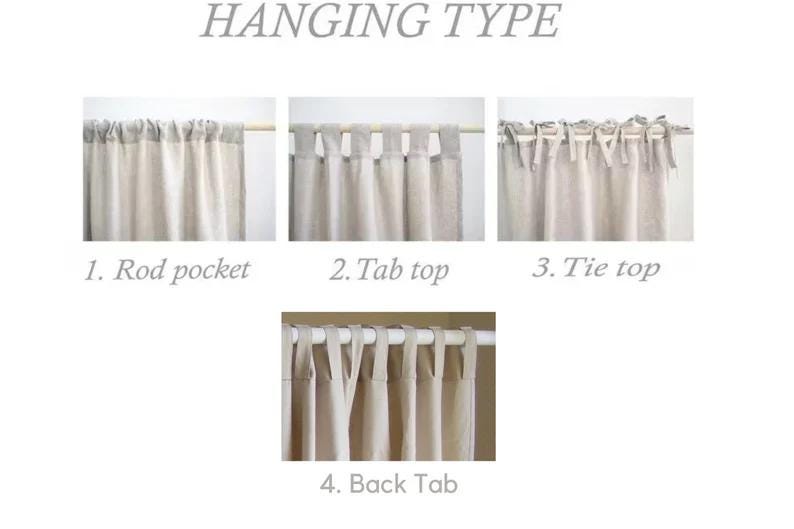 Bohemian Beige Cotton Curtains with Pom-Pom Fringes โ 2 Panels, Custom Size