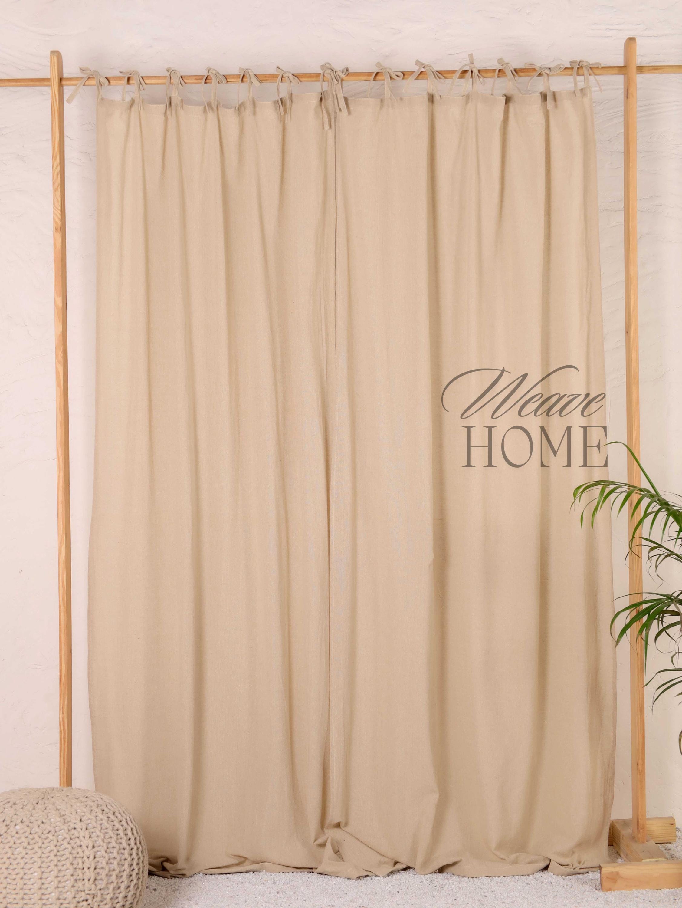 Valance Lace Curtain Door Window Ticking Drapery, Gauze Linen 2 Panel Set for Coffee Shops, Cabinet Gifts
