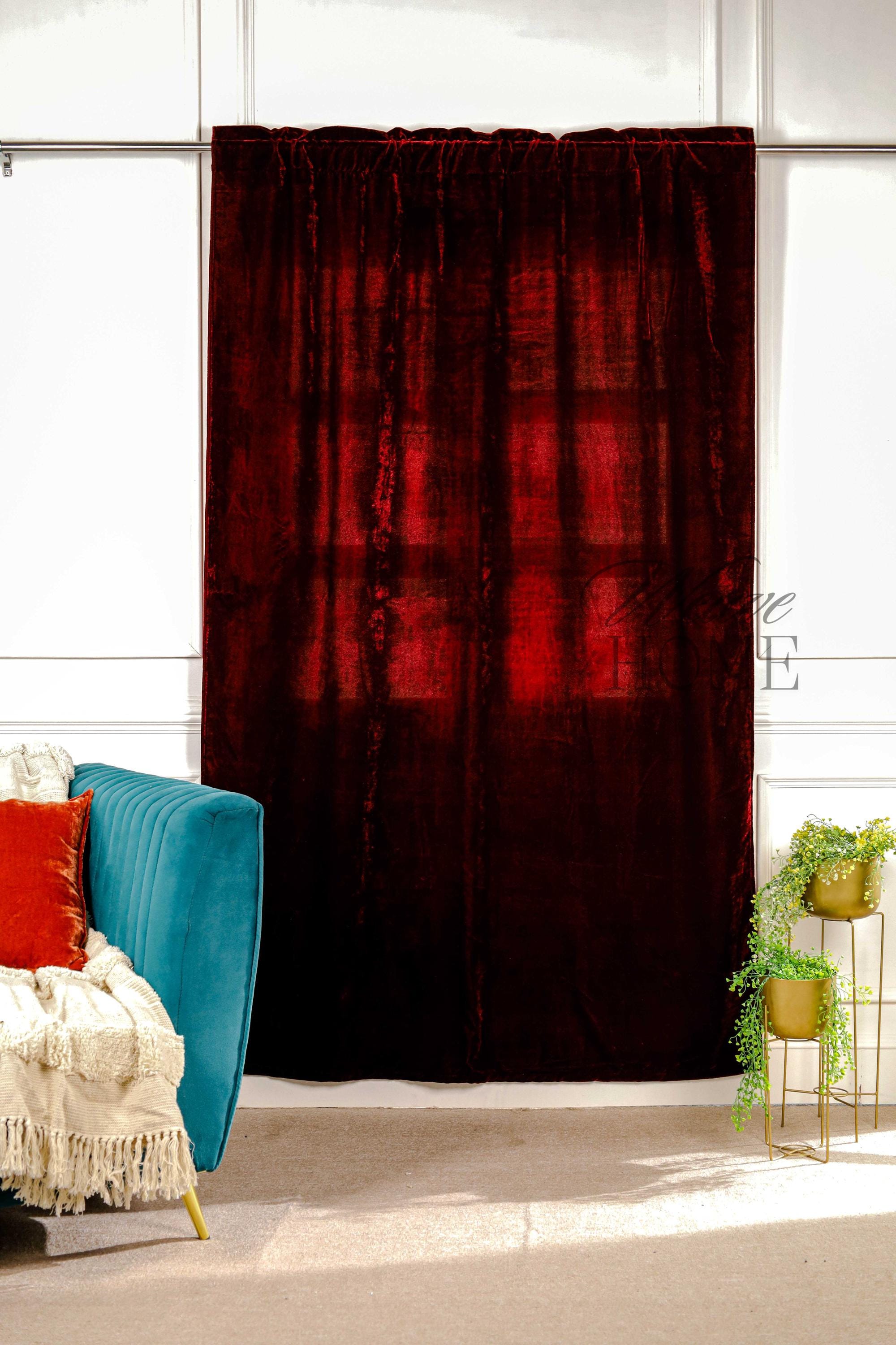 Luxury Velvet Story Curtains for Living Room Bedroom Heavy Soft Cabin- Door Curtains Valance (1 Panel )