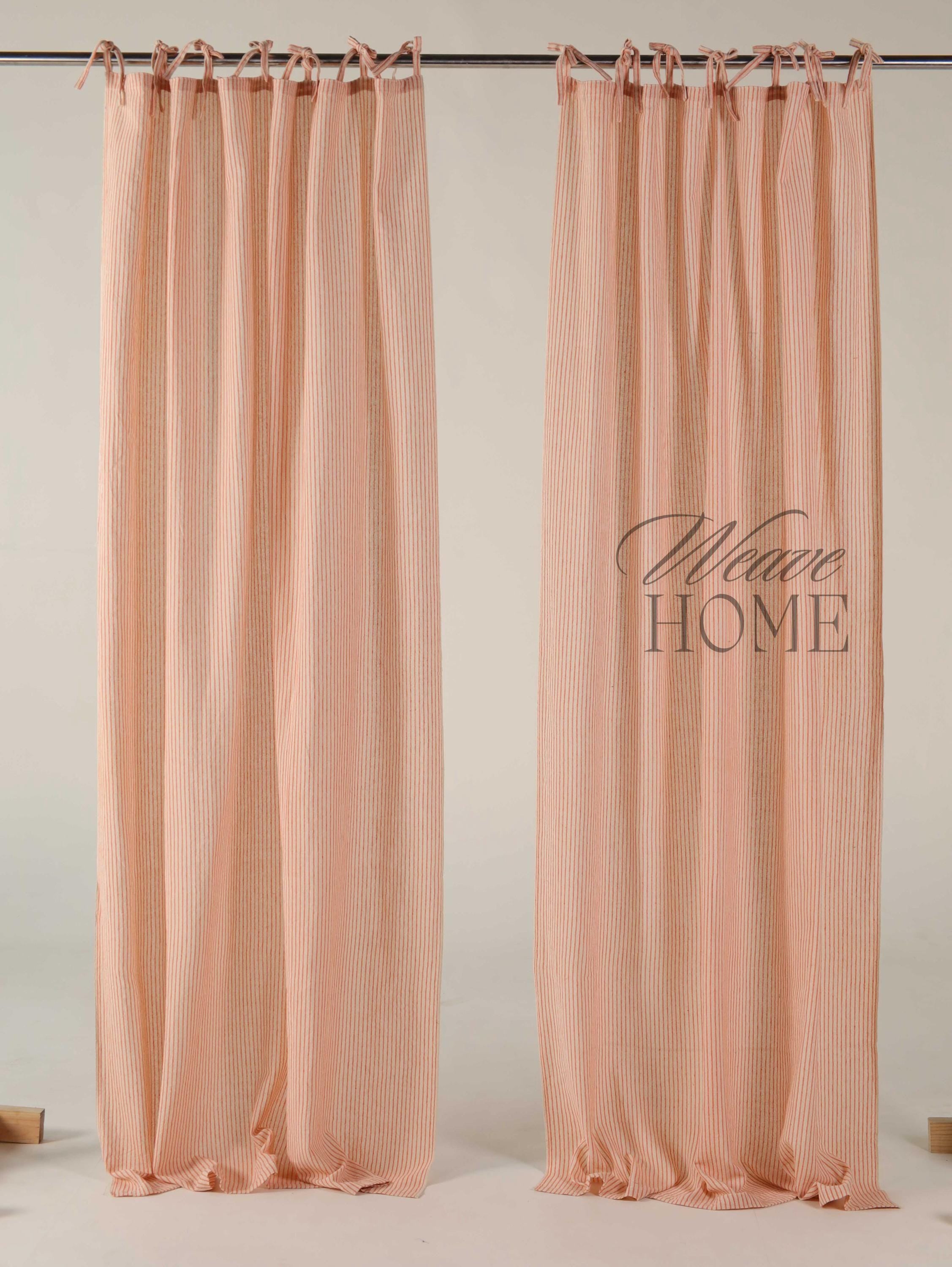 Weave Hippie Curtains and Drapes, Gauze Linen Fabric, 2 Panel Set Door Window Valance Custom Size Made Curtains