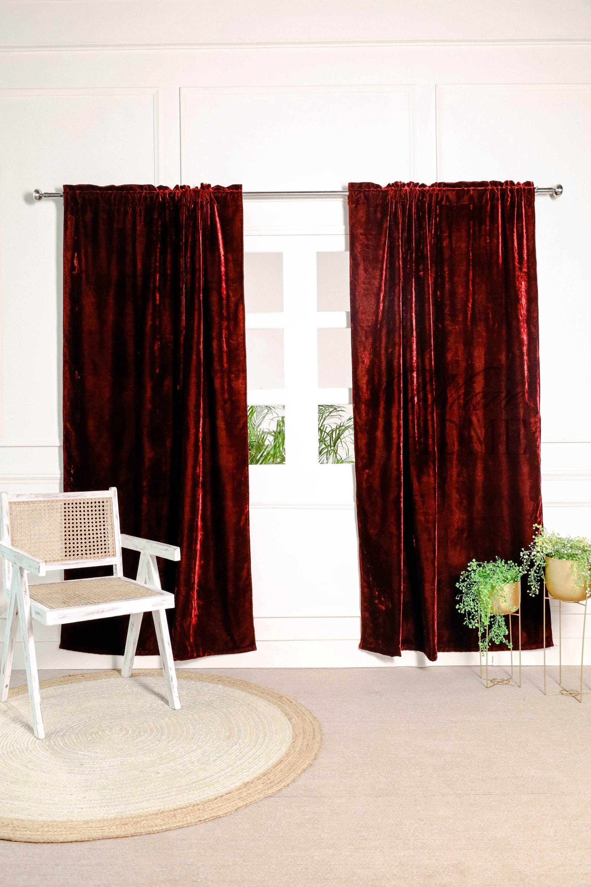 Luxury Velvet Story Curtains for Living Room Bedroom Heavy Soft Cabin- Door Curtains Valance (1 Panel )