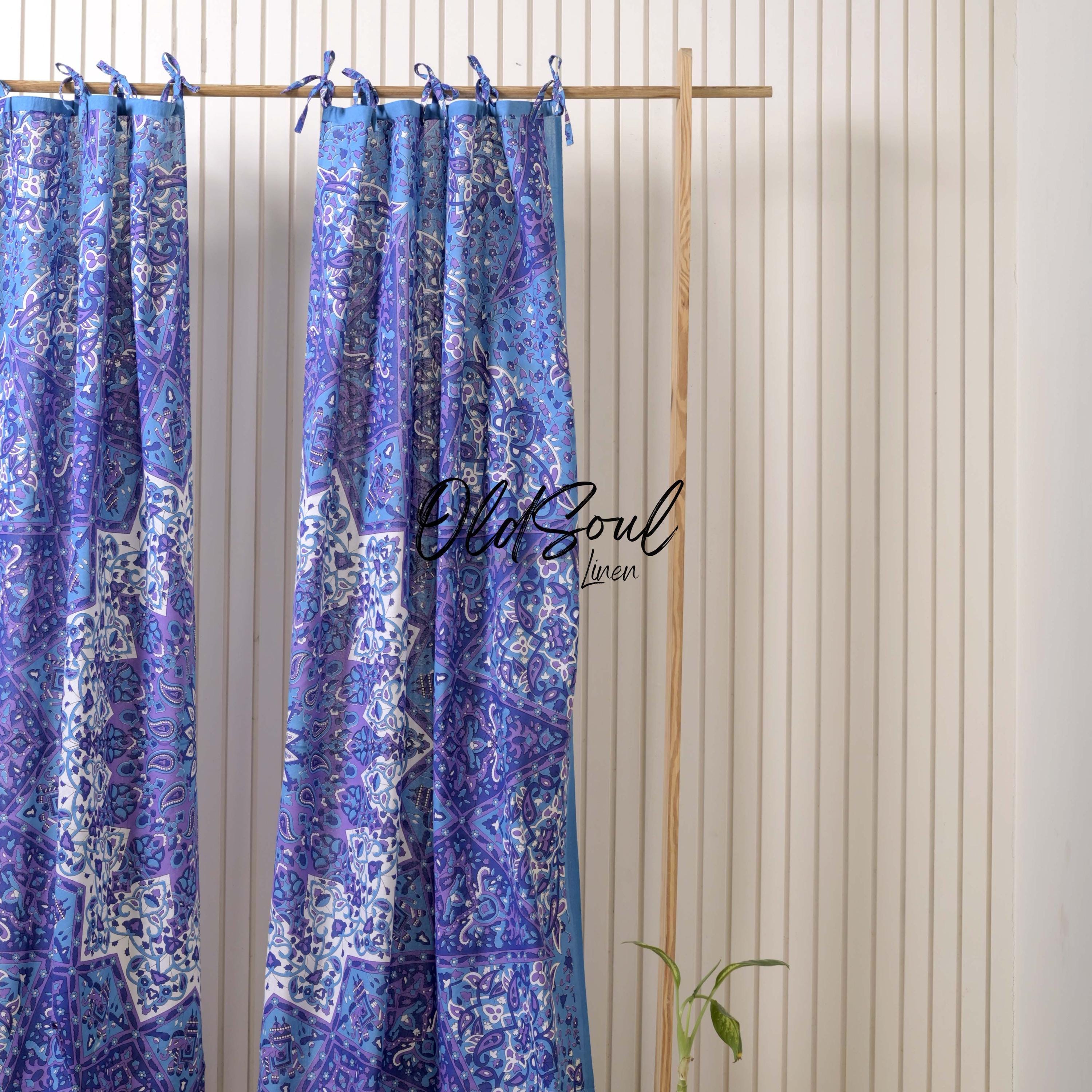 Star Mandala Cotton Sheer Curtains – 2 Panels for Living Room & Bedroom Décor