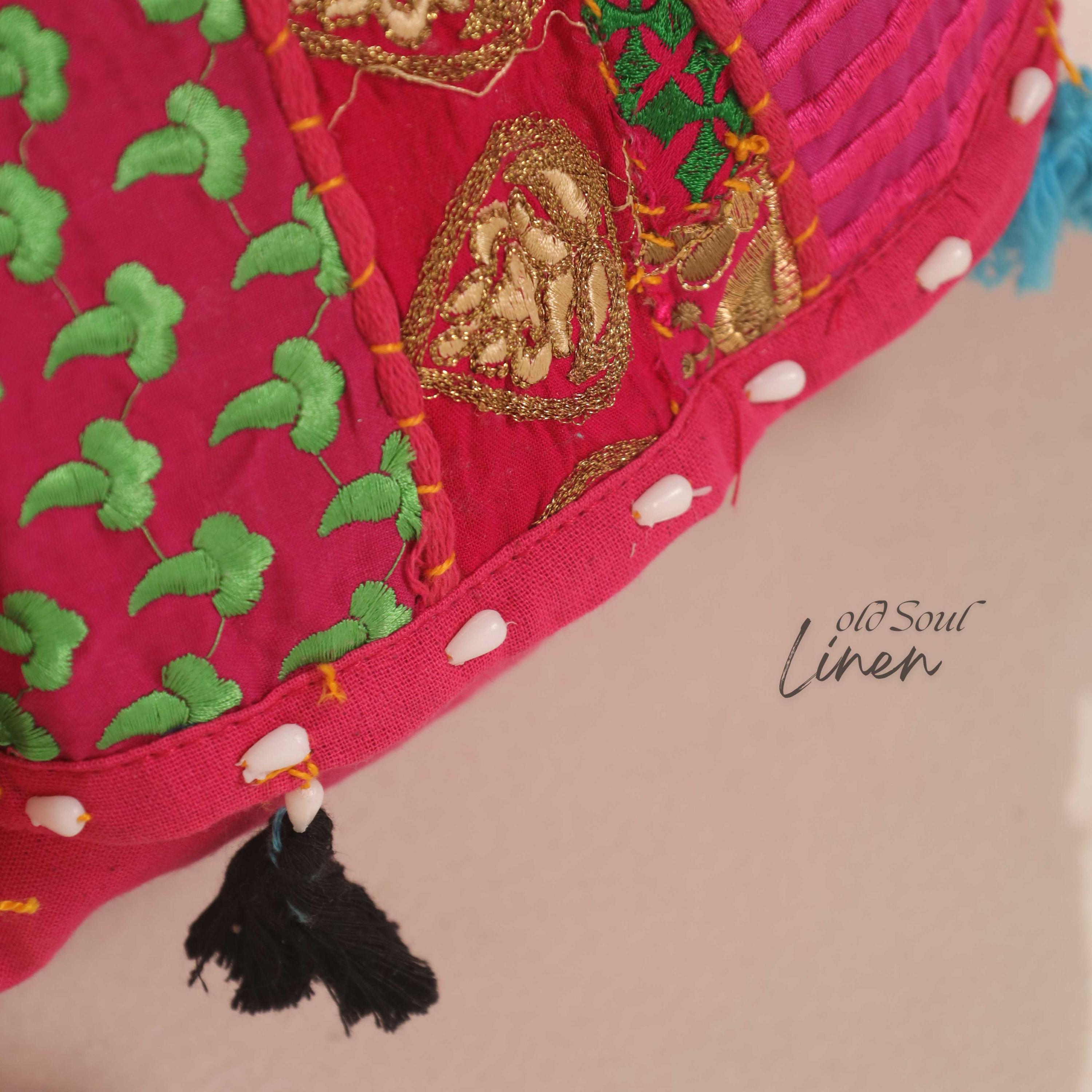 Meditation Round Floor Pillow, Floor Seating Area, Yoga Studio Décor, Ottoman Round Pouffe Cover, Boho Throw Pillow Footstool 32"