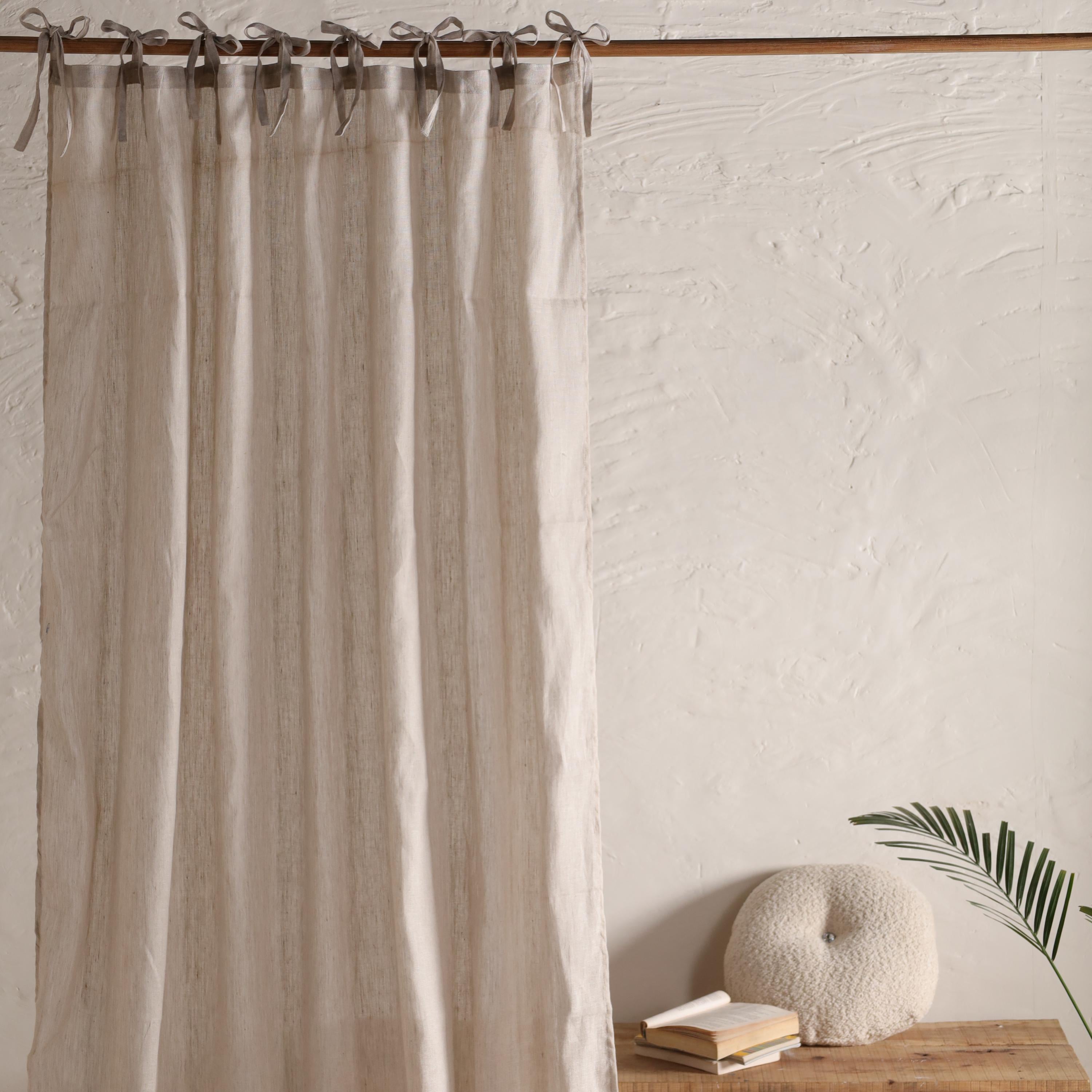 Stonewashed Linen Curtain Bohemian 1 Panel, Custom Sizes Curtain for bedroom, curtain for living room