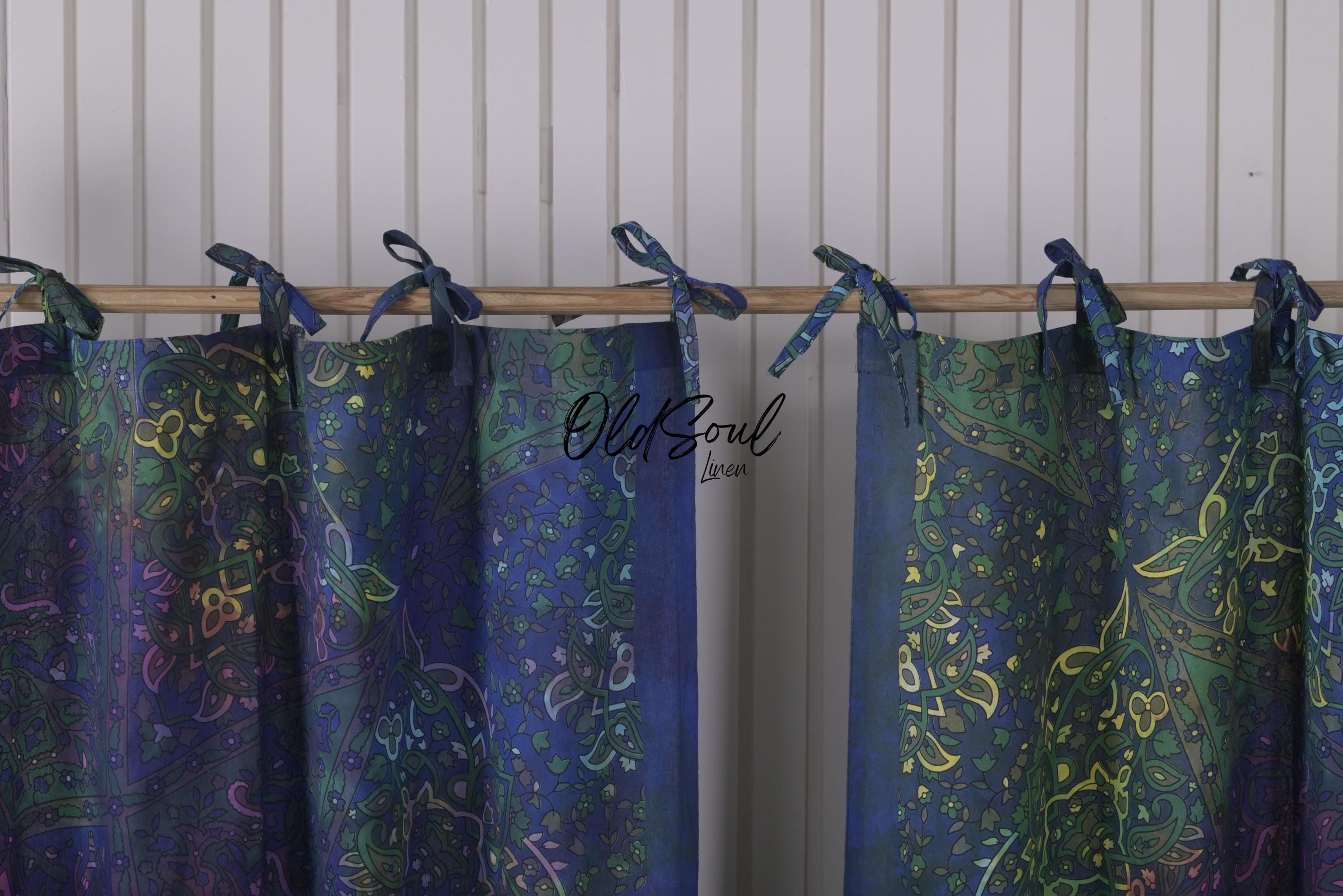 Mandala Cotton Curtains, Drape for Bedroom, Living Room Décor, Kitchen Curtains, Treatment Window Curtain Set Two Panel