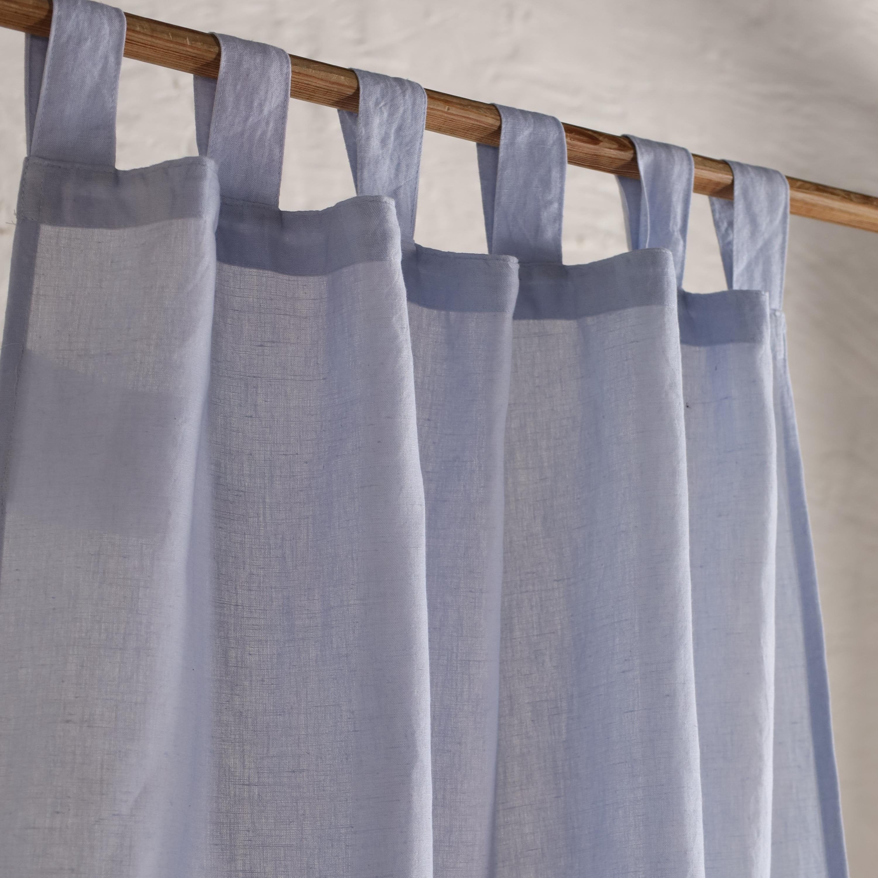 Linen (LxW) Curtain 1 Panel, stonewashed bohemian extra long curtains for bedroom, curtain for living room