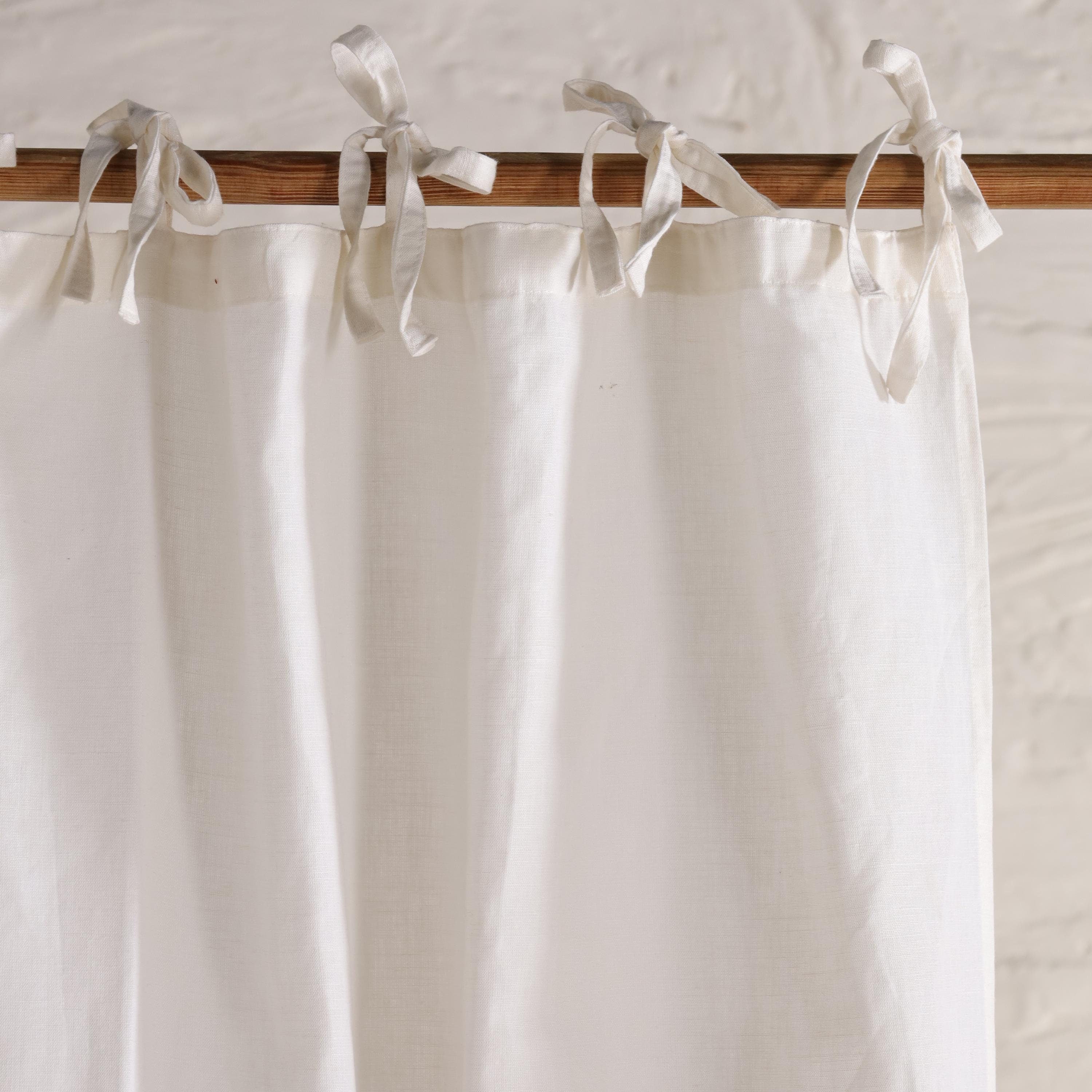 Linen White Curtain Stonewashed  Bohemian 1 Panel, Custom Sizes Curtain for bedroom, curtain for living room