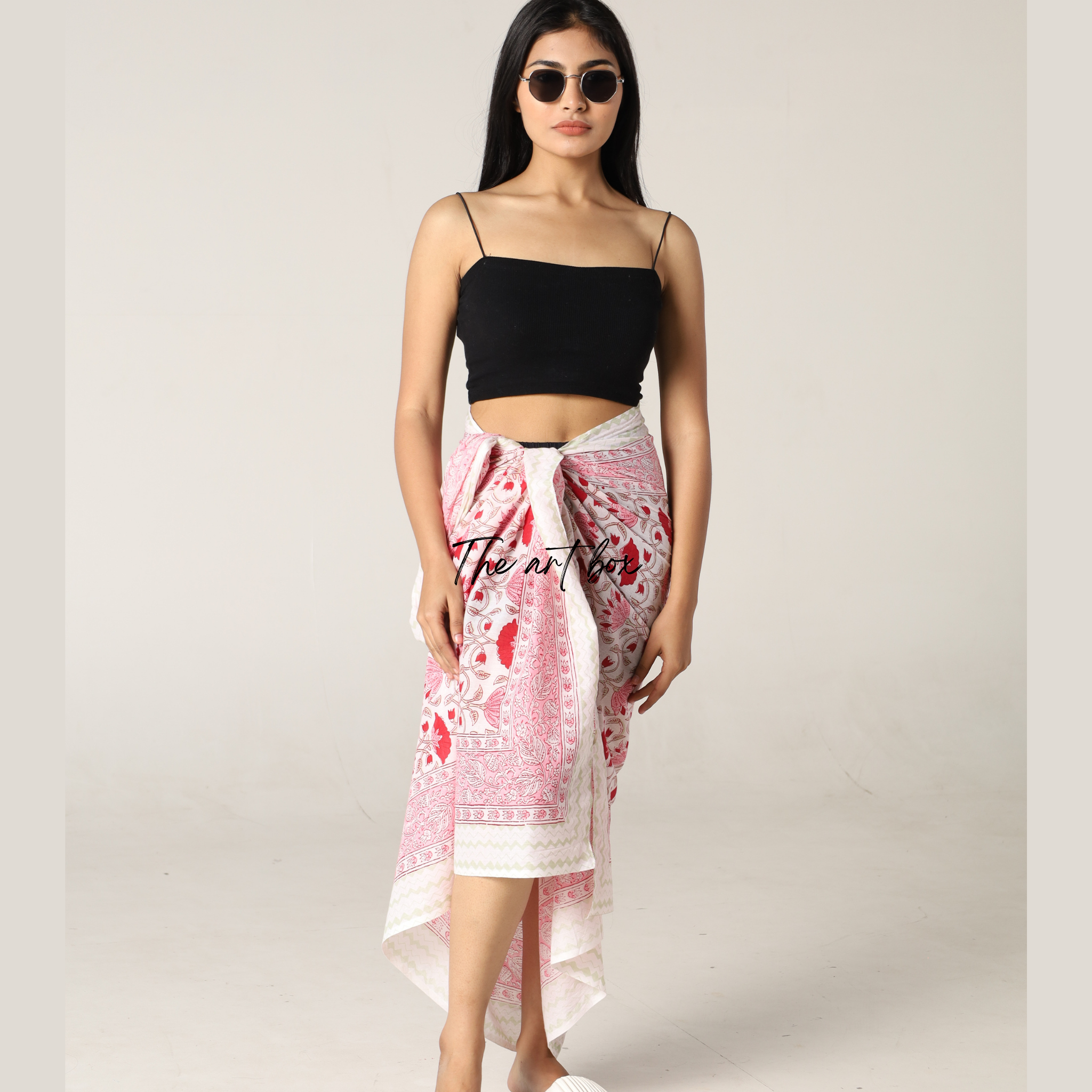 Orchid Oasis: Printed Beach Sarong