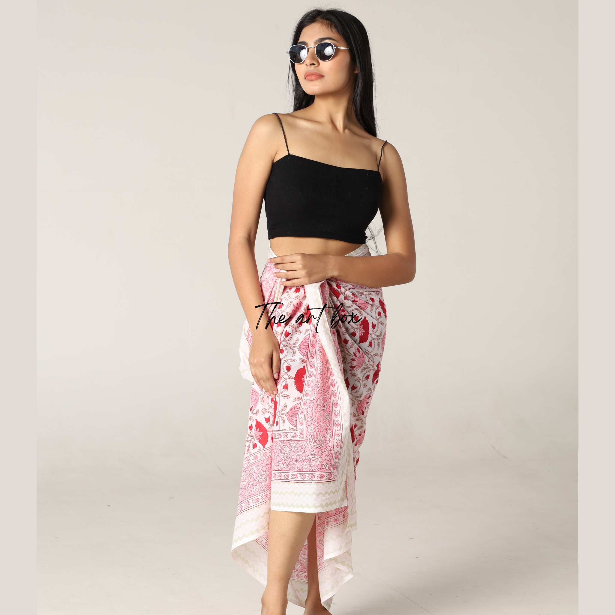 Orchid Oasis: Printed Beach Sarong