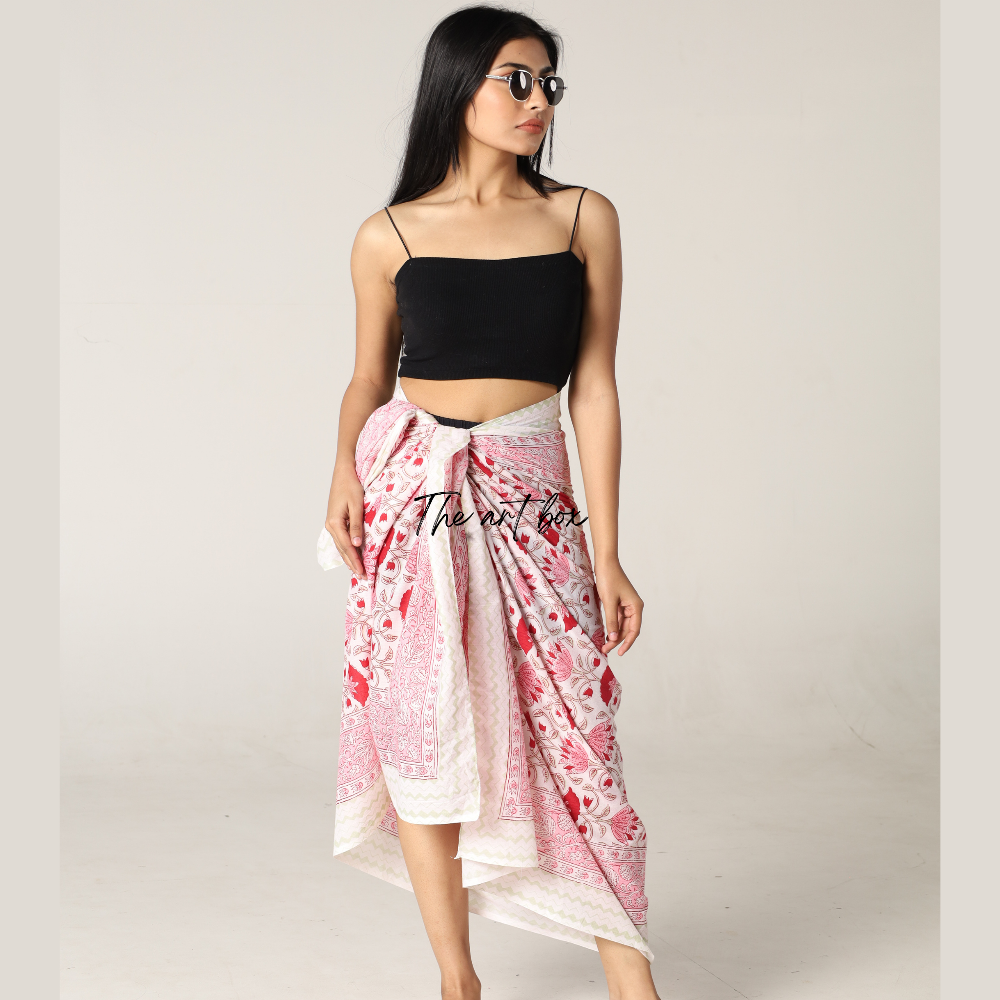 Orchid Oasis: Printed Beach Sarong