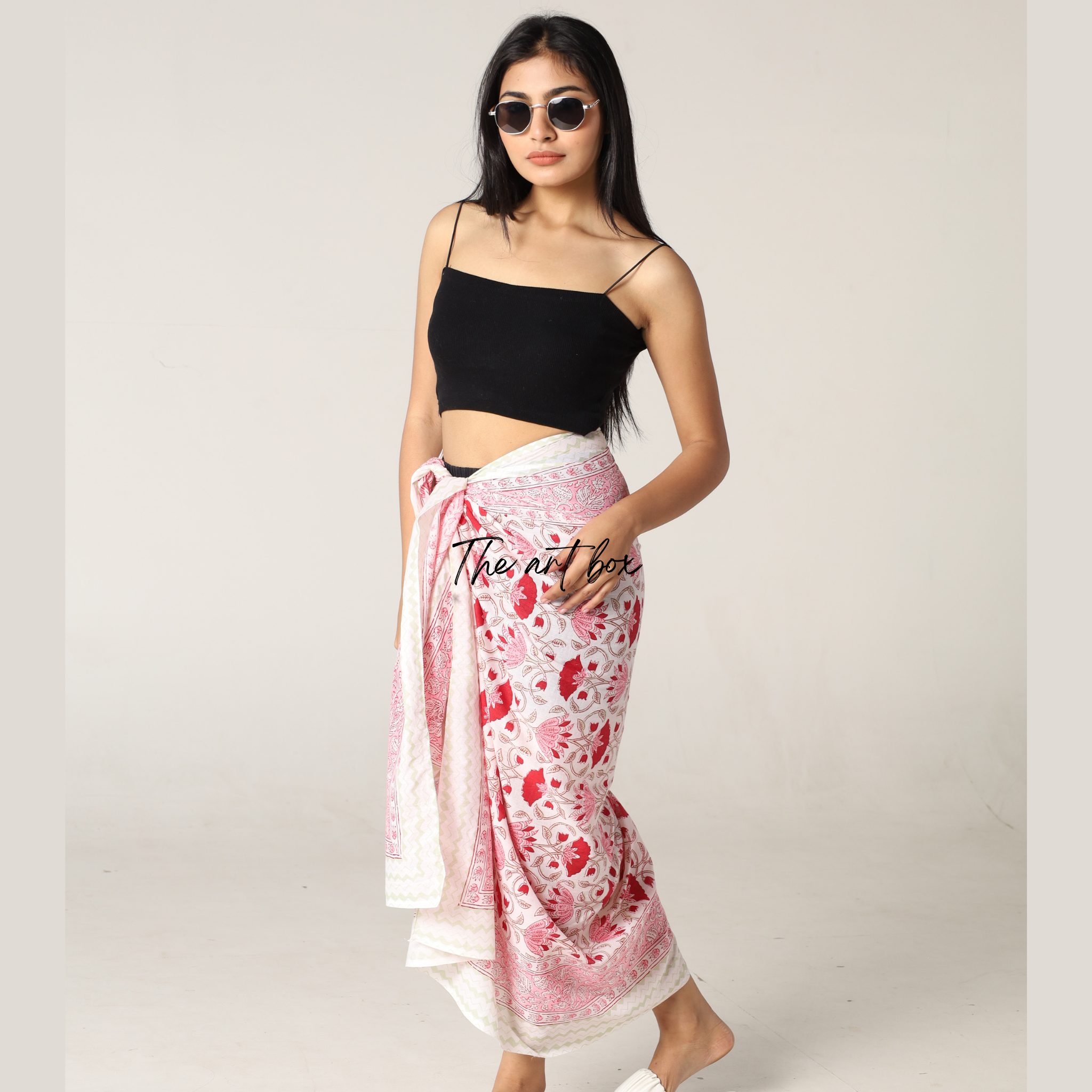 Orchid Oasis: Printed Beach Sarong