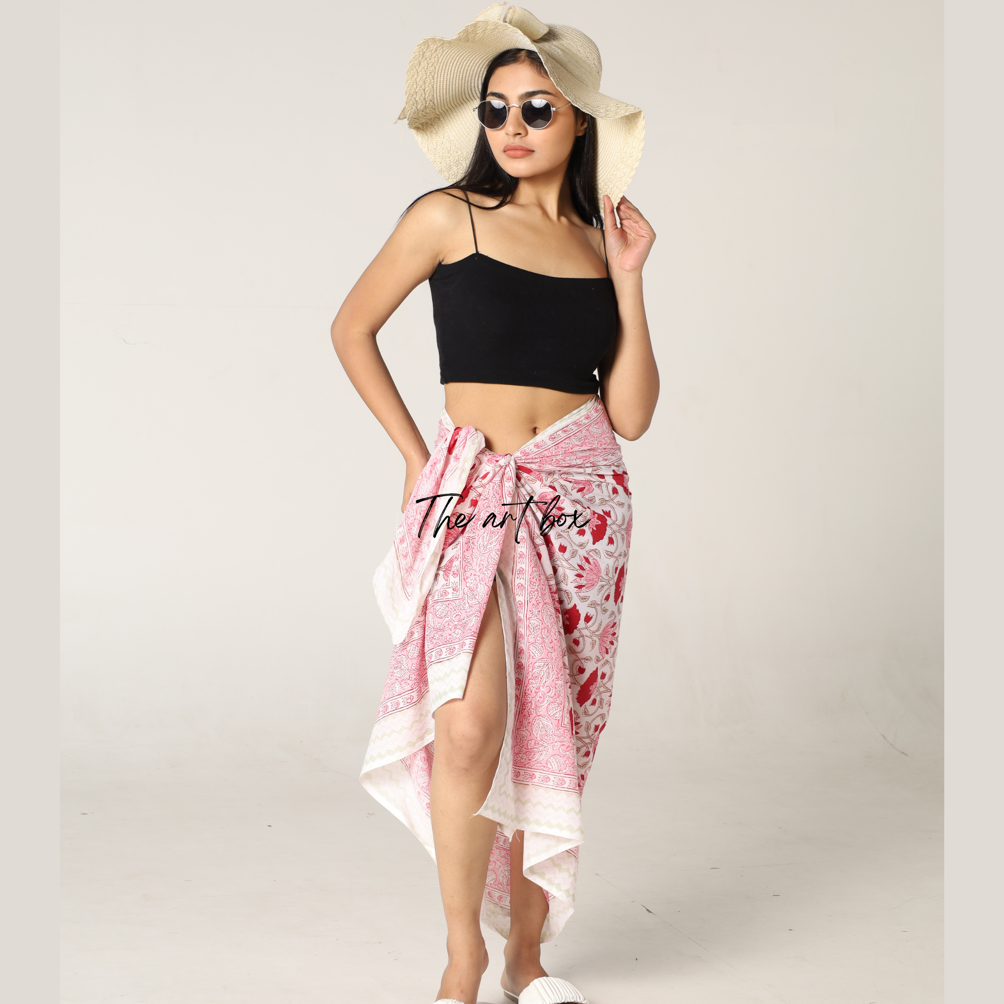 Orchid Oasis: Printed Beach Sarong