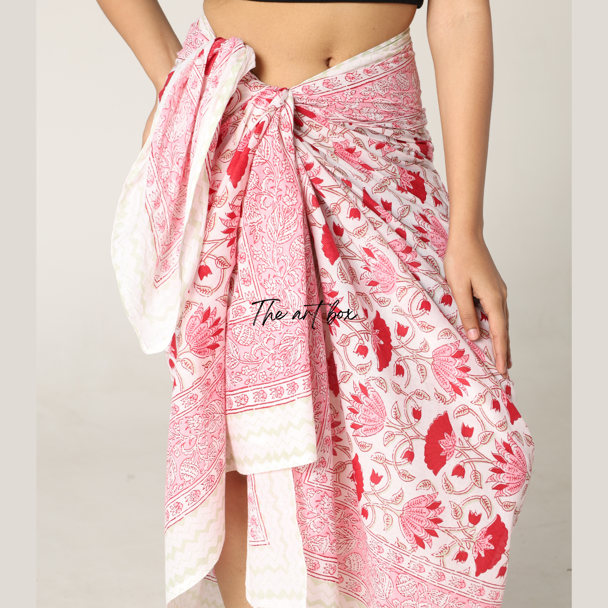 Orchid Oasis: Printed Beach Sarong