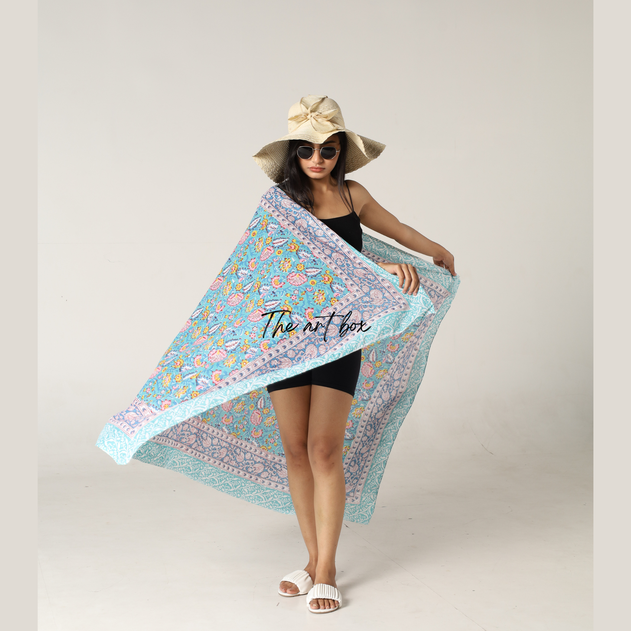 Sunflower Sunshine: Printed Sarong Cover-Up