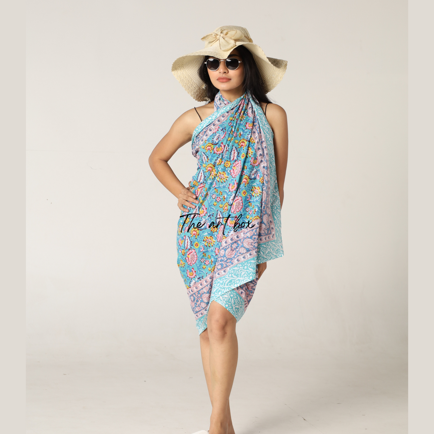 Sunflower Sunshine: Printed Sarong Cover-Up