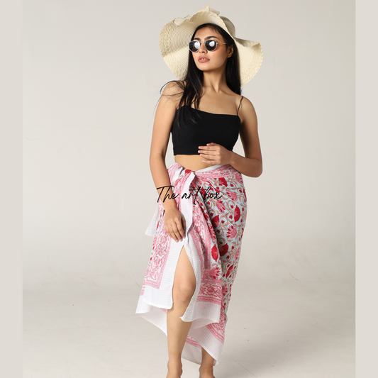 Lotus Love: Printed Beach Wrap