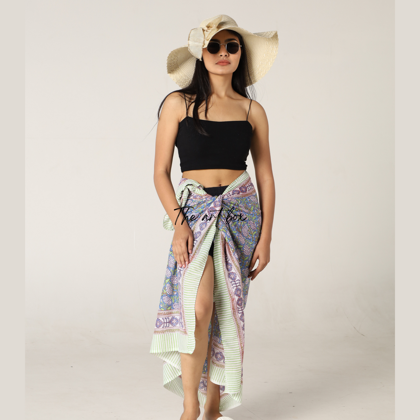 Orchid Opulence: Floral Sarong Cover-Up