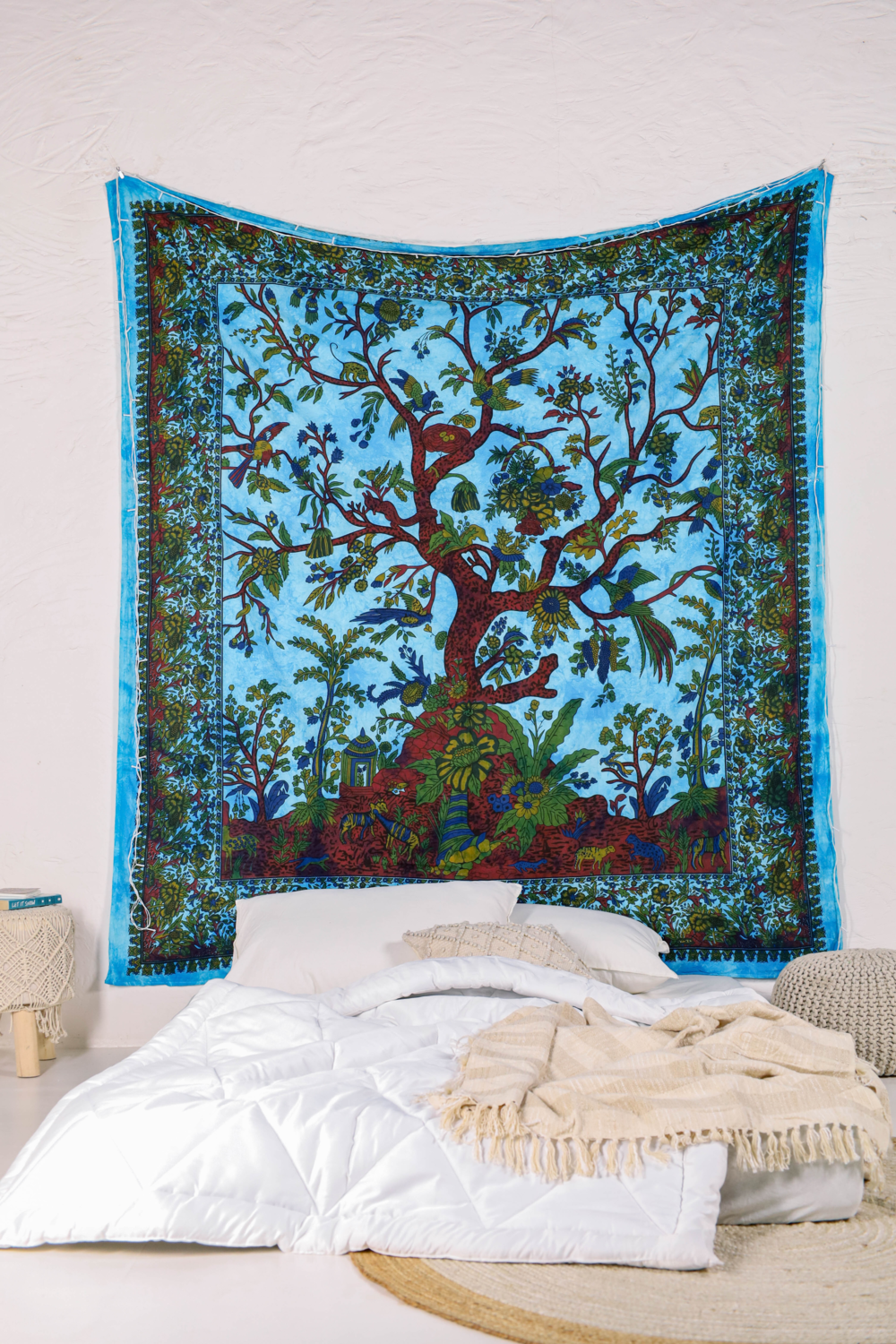 Blue Tree Of Life Tapestry