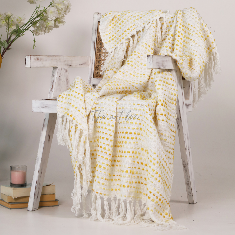 Yellow Handwoven Throws