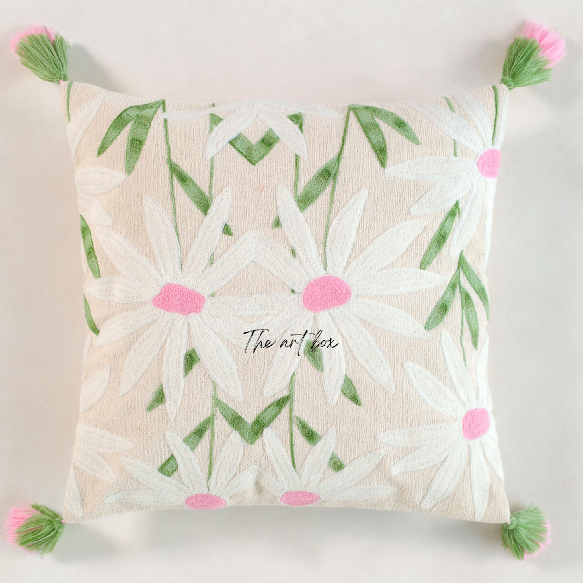 Customized Floral Embroidery Pillow Case - Make Your Space Bloom