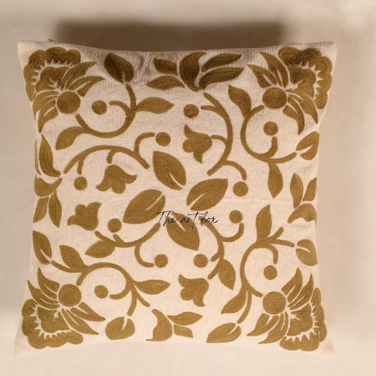 Customized Floral Embroidery Accent Pillow - Personalize Your Decor