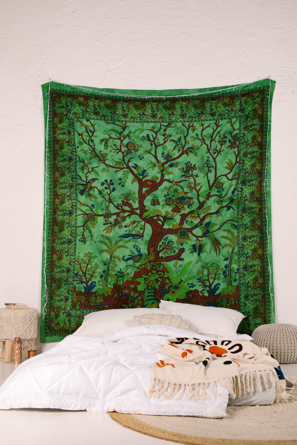 Green Tree Of Life Tapestry