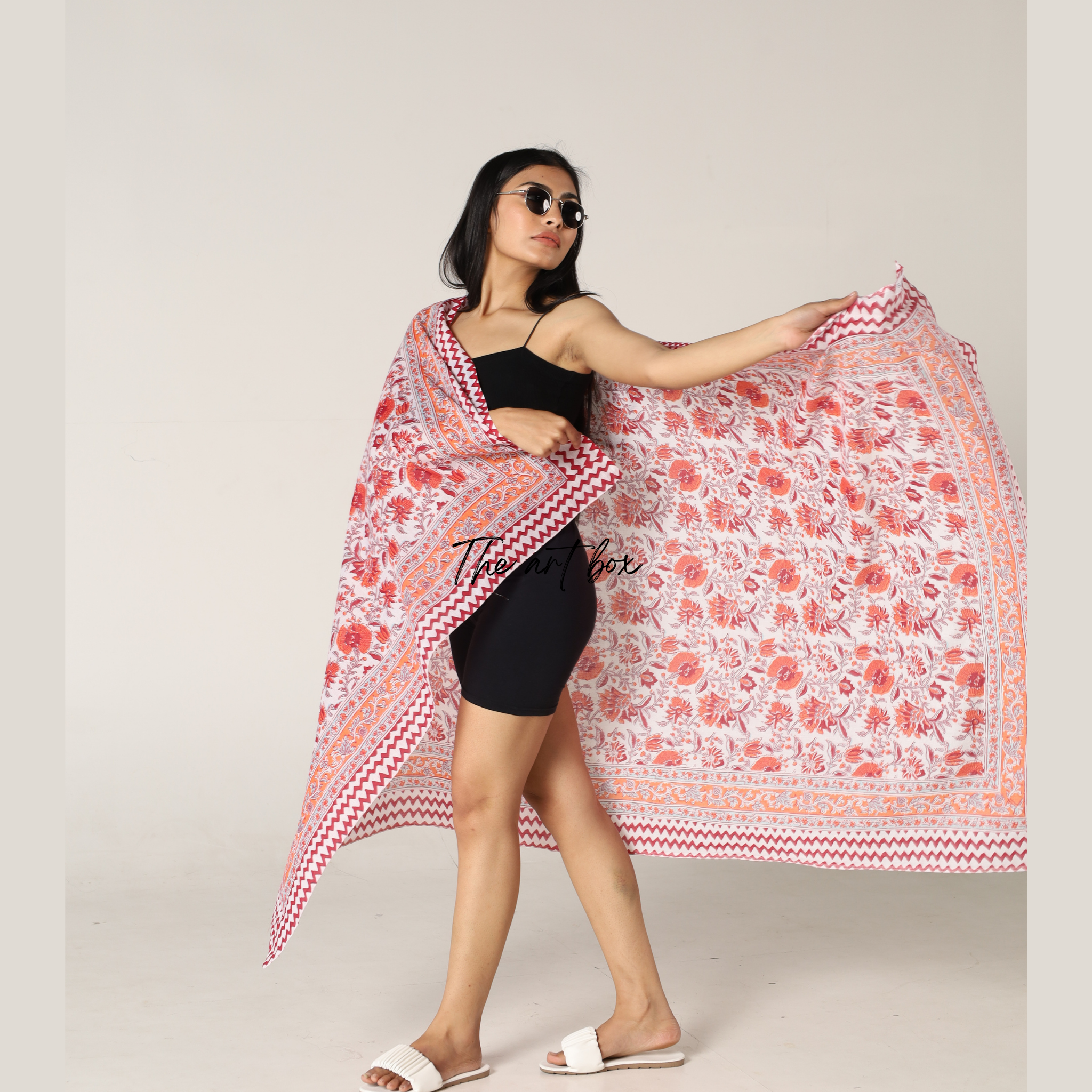 Floral Fantasy: Printed Sarong Cover-Up