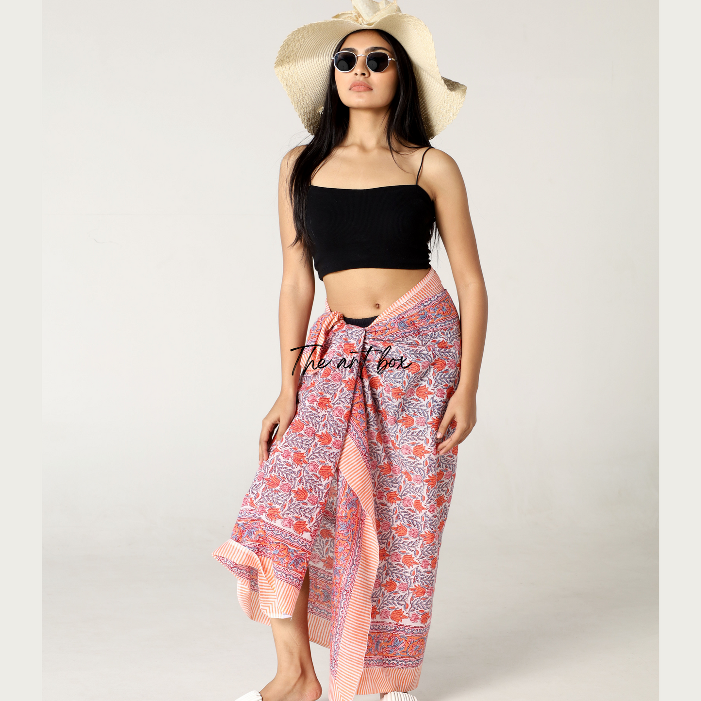 Tropical Vibes: Floral Sarong Wrap for Beach Bliss