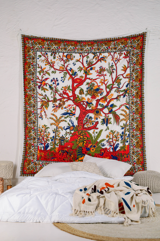White Tree Of Life Tapestry