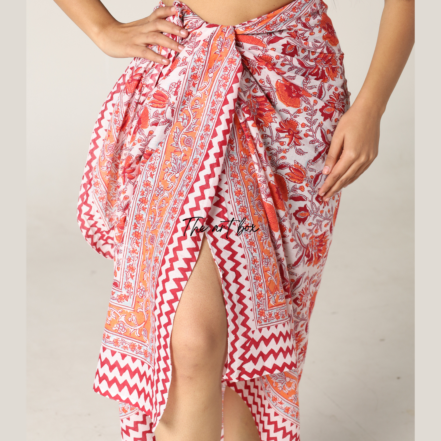 Floral Fantasy: Printed Sarong Cover-Up