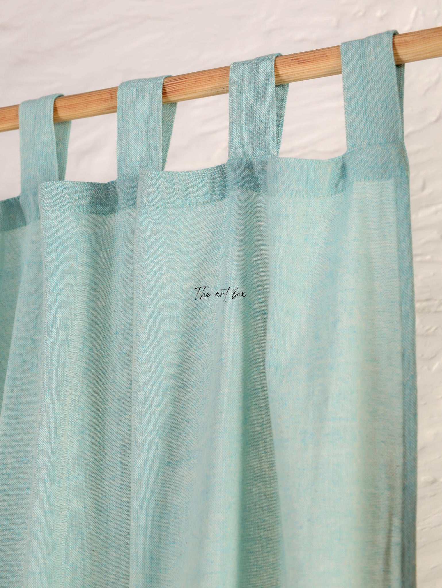 The Art Box Aqua Tap-Top Curtains- 2 Panel set