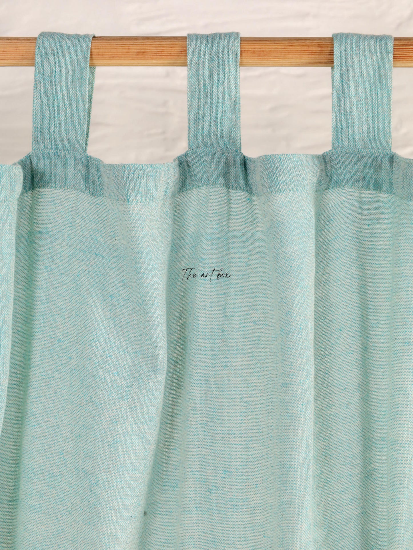 Aqua Tap-Top Curtains- 2 Panel set