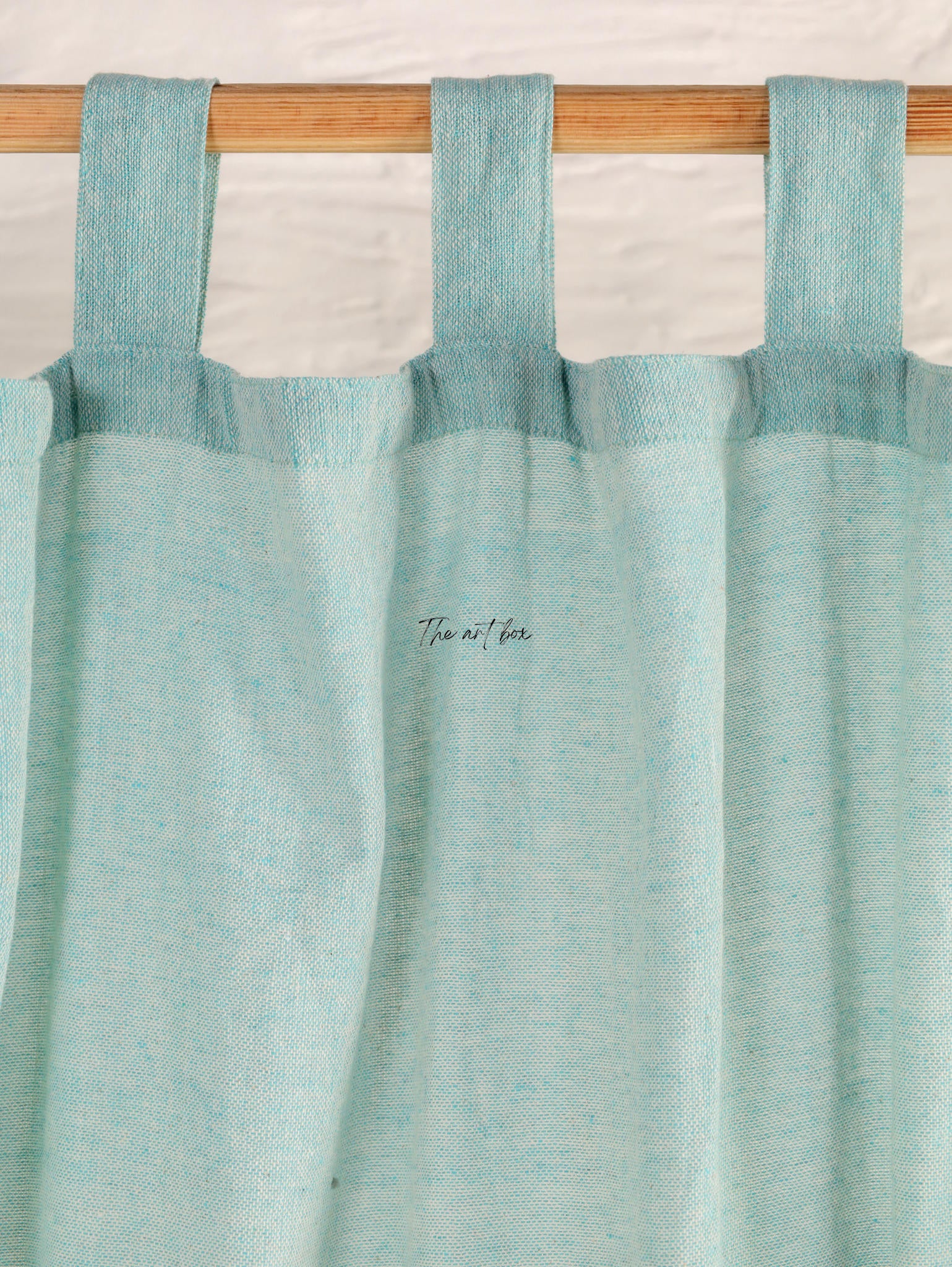 The Art Box Aqua Tap-Top Curtains- 2 Panel set