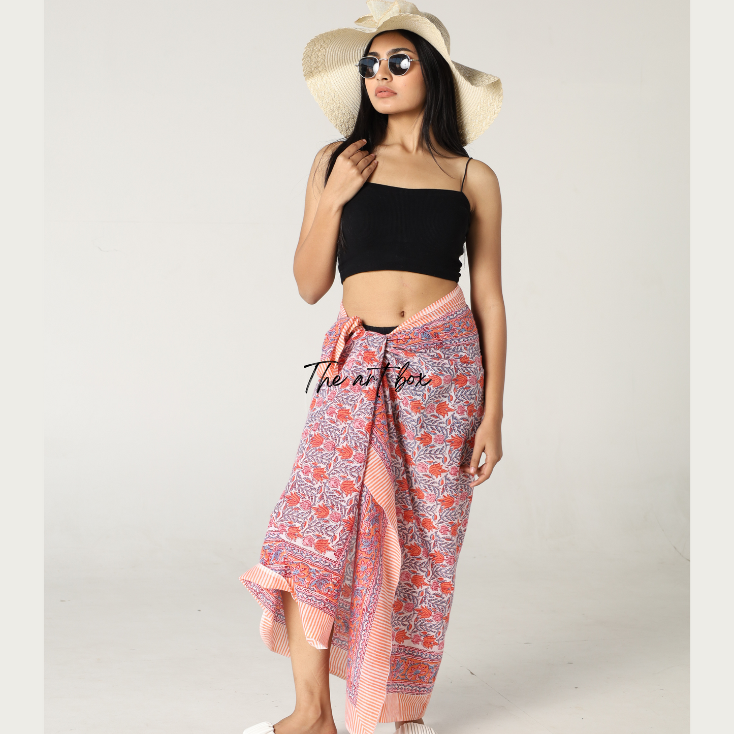 Tropical Vibes: Floral Sarong Wrap for Beach Bliss