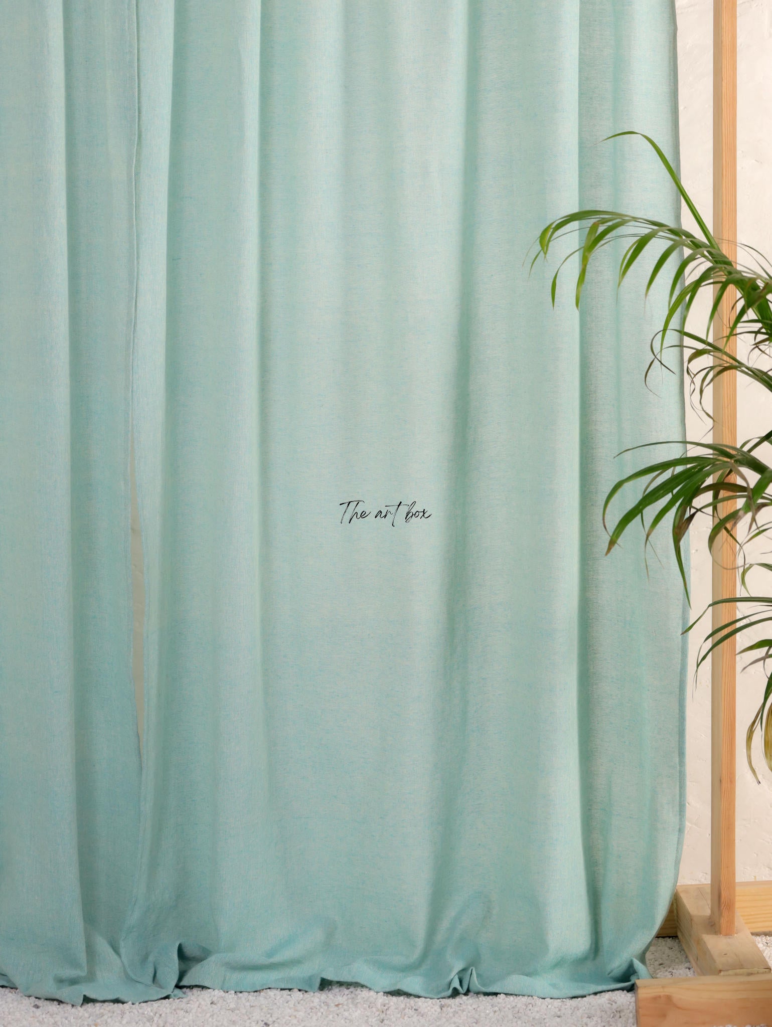 The Art Box Aqua Tap-Top Curtains- 2 Panel set