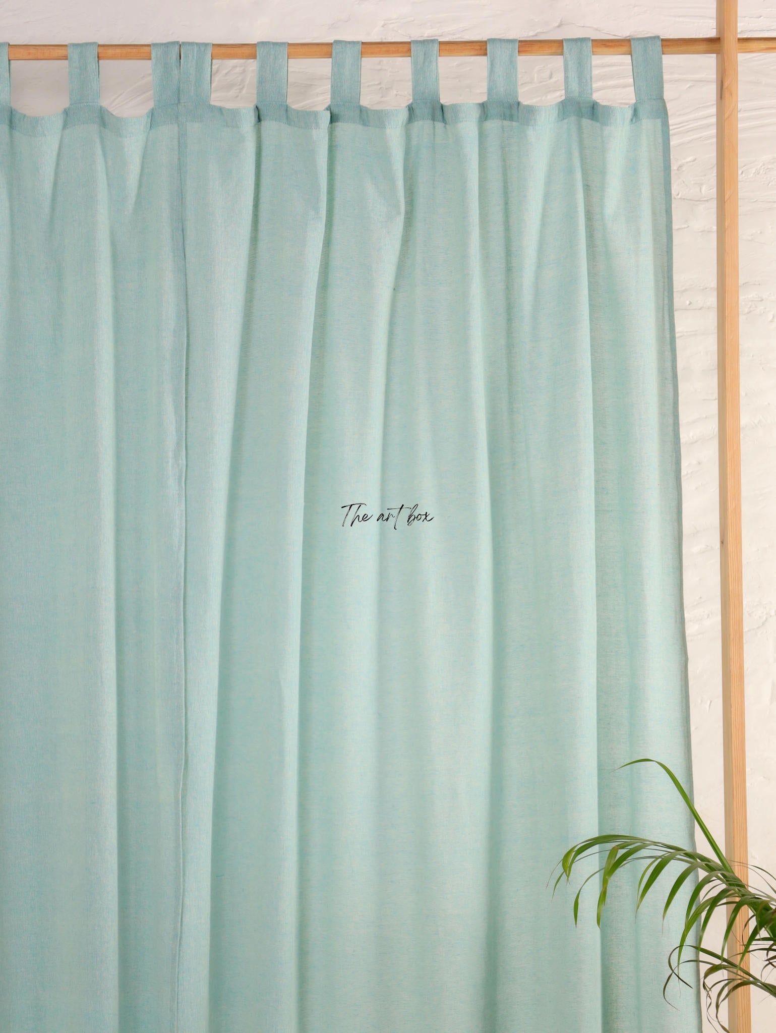 The Art Box Aqua Tap-Top Curtains- 2 Panel set