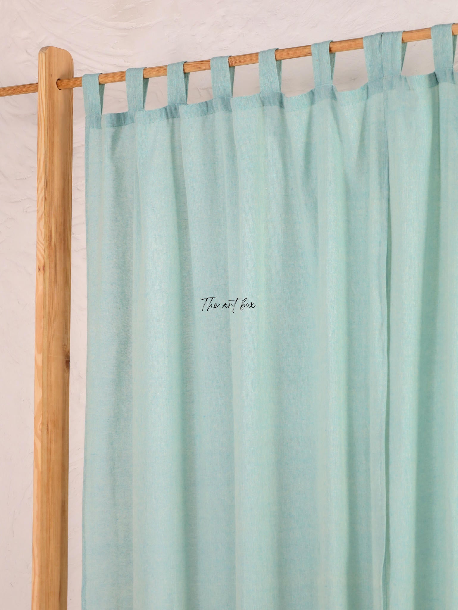 The Art Box Aqua Tap-Top Curtains- 2 Panel set