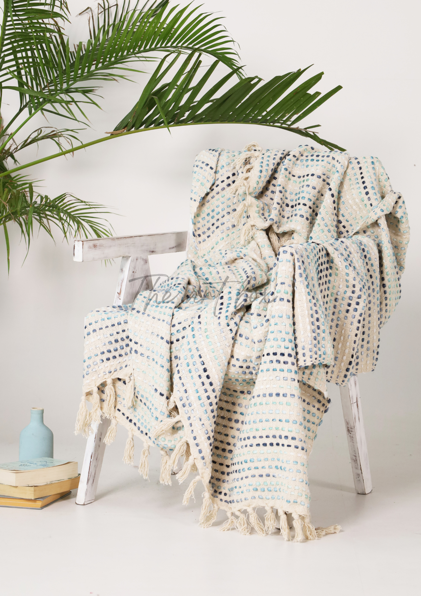 Shades of Blue Handwoven Throws