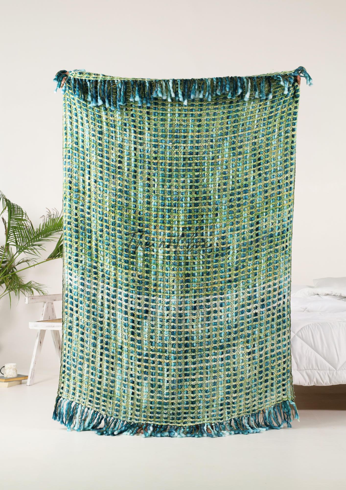 Green Handwoven Throws